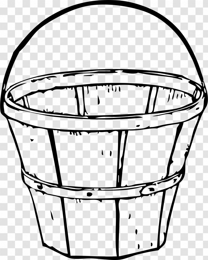 Apple Pencil Easter Basket Drawing Clip Art - Monochrome - Bucket Transparent PNG