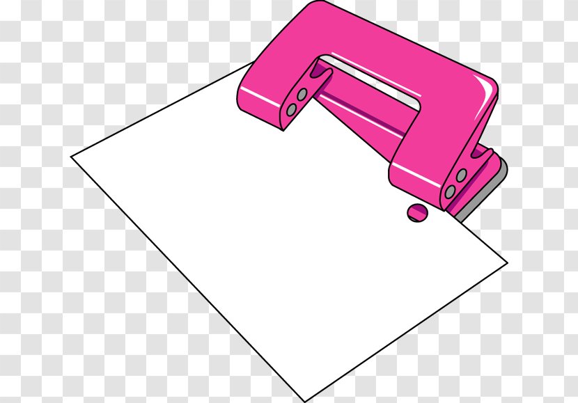 Hole Punch Material Stationery Text - Magenta - Gadget Transparent PNG