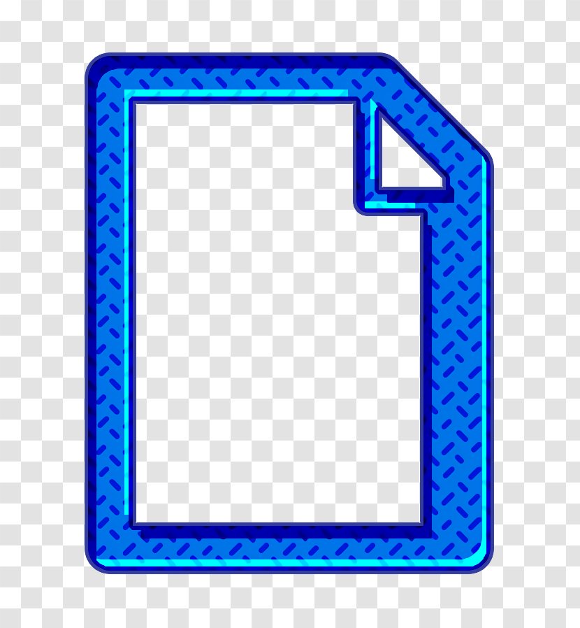 Document Icon Empty File - Electric Blue - Rectangle Transparent PNG
