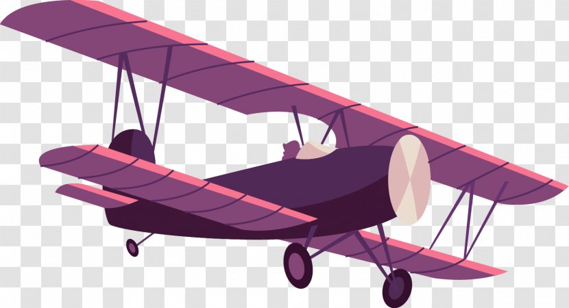 Airplane Helicopter Cartoon - Purple - Cute Transparent PNG