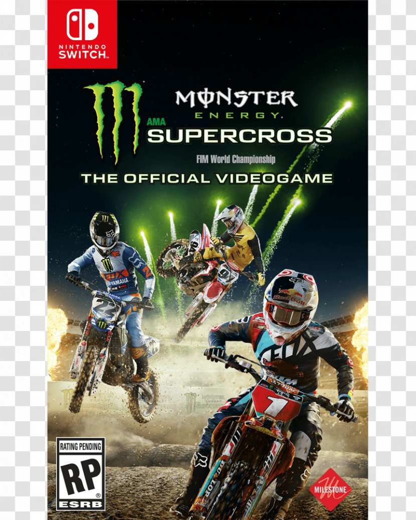 Nintendo Switch Monster Energy AMA Supercross An FIM World Championship - Auto Race - The Official Videogame NASCAR Cup SeriesMotocross Transparent PNG