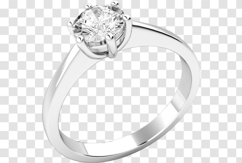 Wedding Ring Engagement Solitaire Gold - Metal - White Rings For Girls Transparent PNG