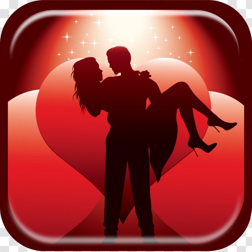 Silhouette Intimate Relationship Royalty-free - Heart - Love Couple Transparent PNG