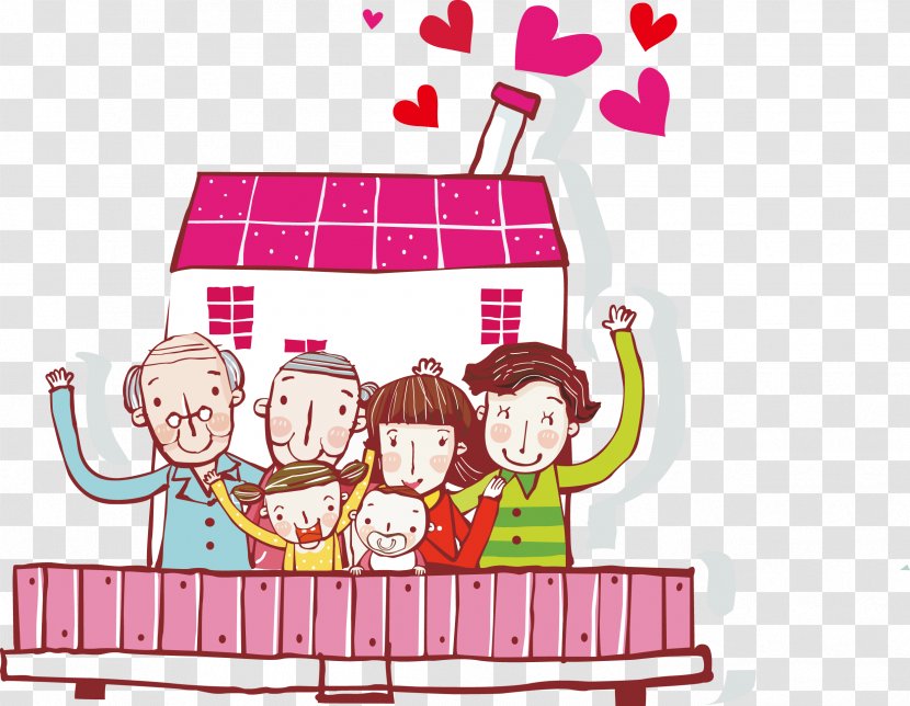 Family Happiness Cartoon Illustration - Photography Transparent PNG