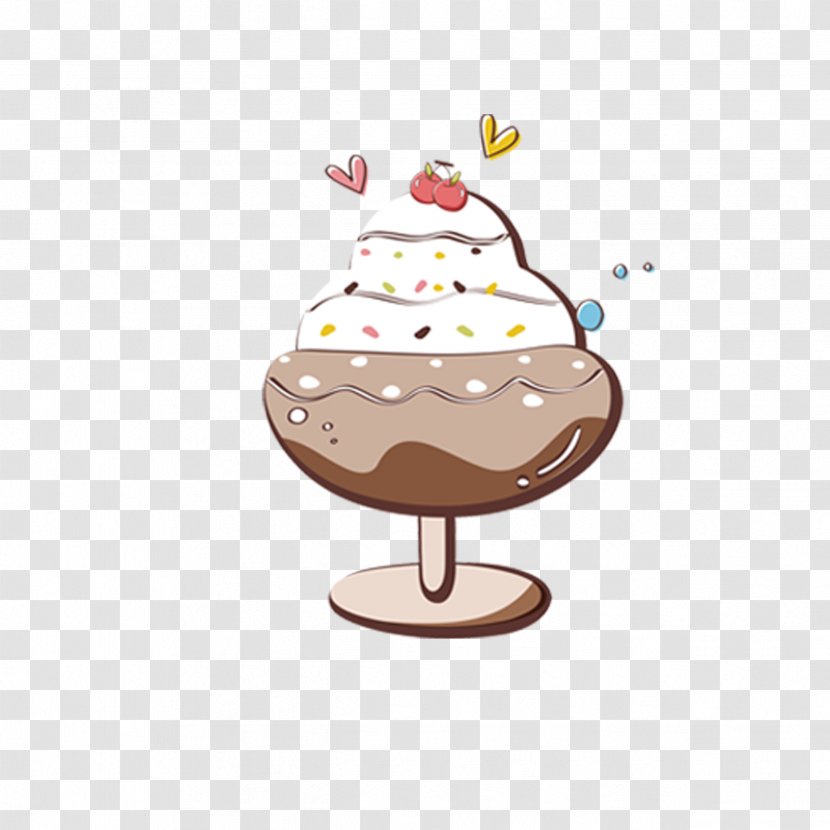 Ice Cream Cake Sundae - Drink Transparent PNG