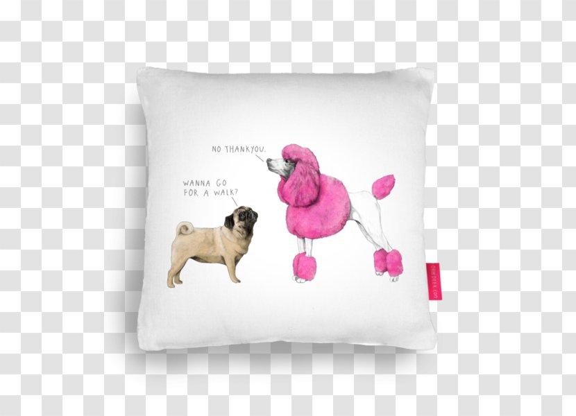 Cushion Throw Pillows Dog Breed Pug - Lovely Style Transparent PNG