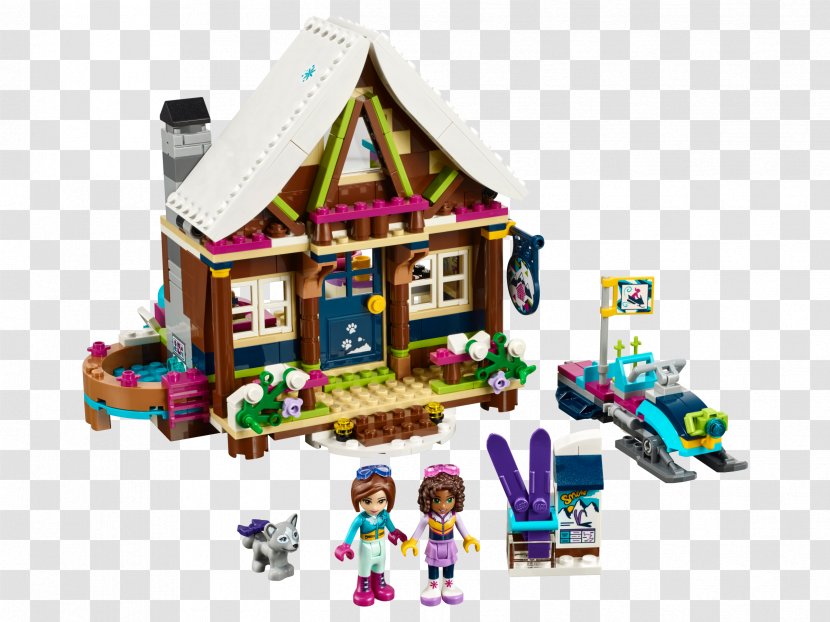 LEGO 41323 Friends Snow Resort Chalet 41324 Ski Lift Toy - Lego City Transparent PNG
