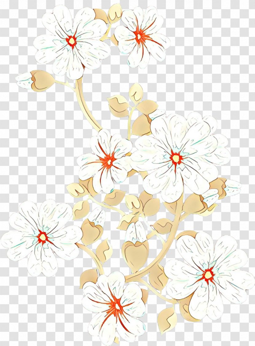 Cherry Blossom Cartoon - Pedicel Wildflower Transparent PNG