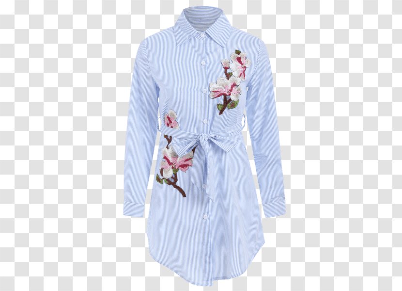 Blouse Sleeve Collar Dress Shirt - Polyester - Casual Transparent PNG