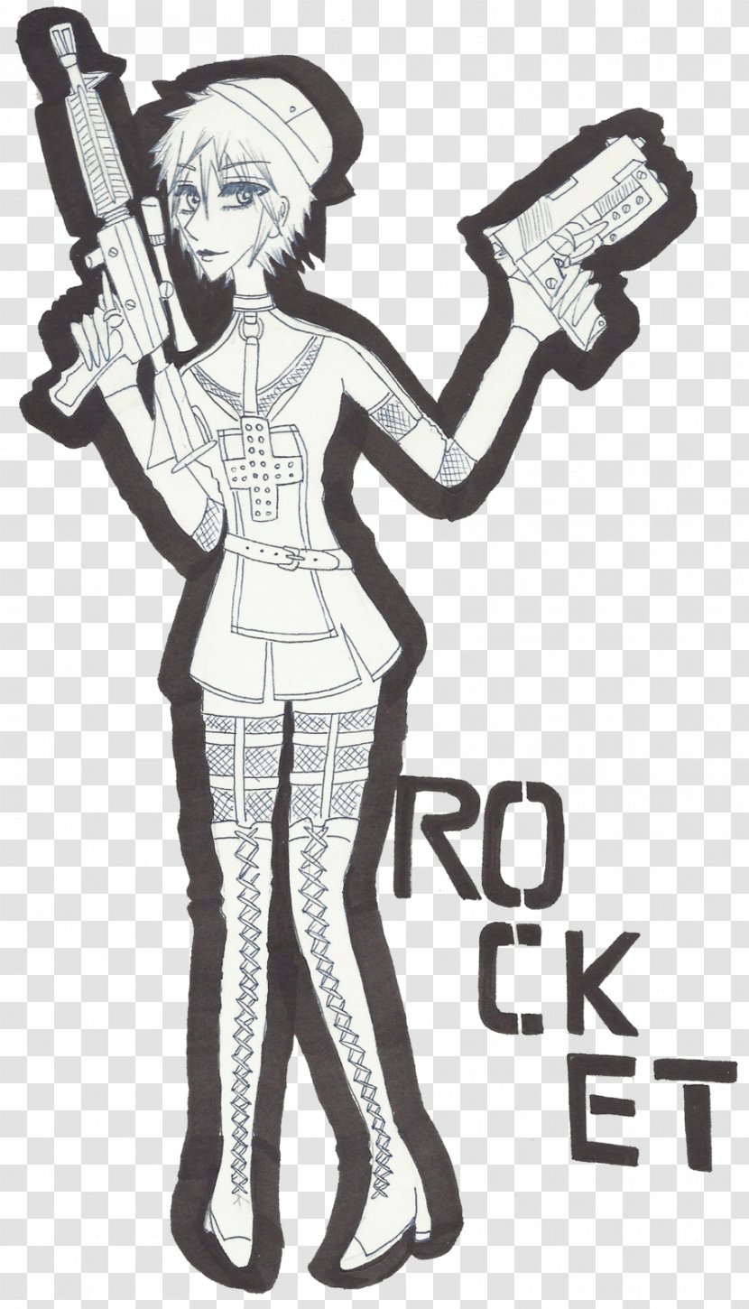 Character White Sketch - Hand - Sucker Transparent PNG