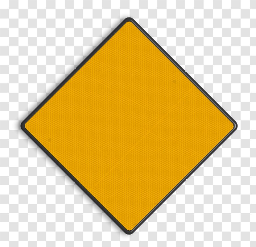 Traffic Sign Warning Business - Yellow - Verkeersteken Transparent PNG