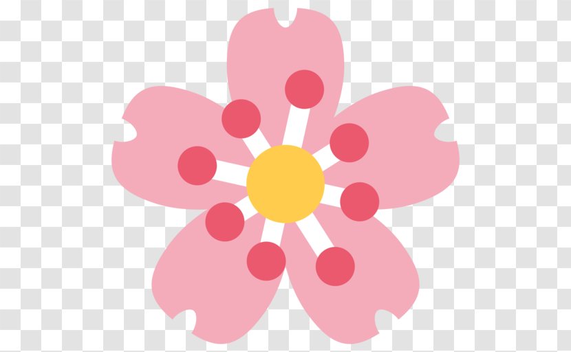 Cherry Blossom Emoji Yoshino Hanami - Flower - Flor Transparent PNG