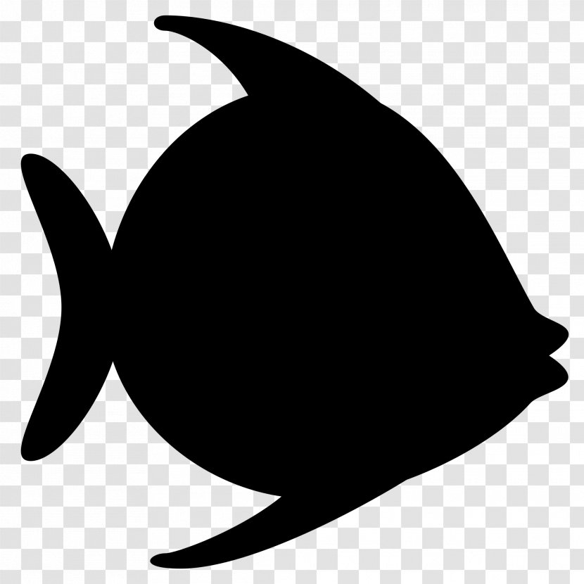 Clip Art Silhouette Fauna Dolphin Leaf - Fin - Blackandwhite Transparent PNG