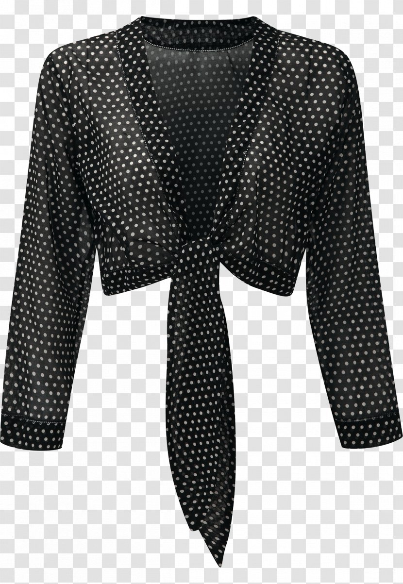 Polka Dot Blouse Necktie Shirt Swimsuit - Cardigan - Bezel Transparent PNG