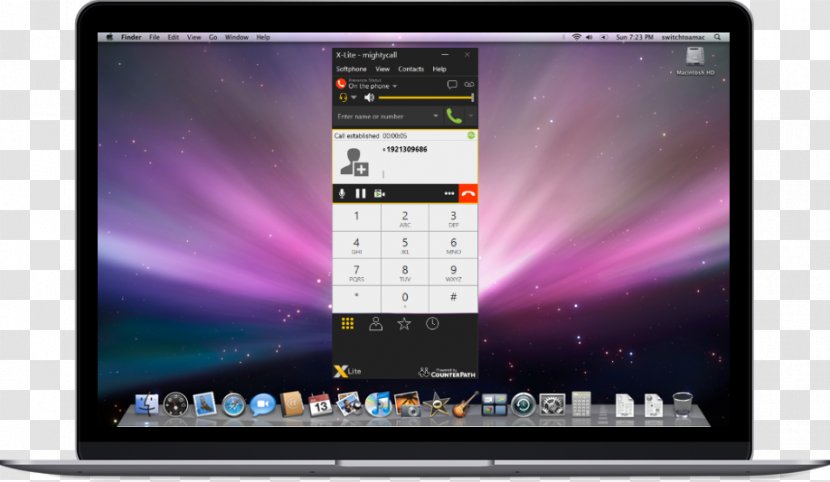 Laptop MacBook Pro Macintosh Softphone - Smartphone - Make Phone Call Transparent PNG