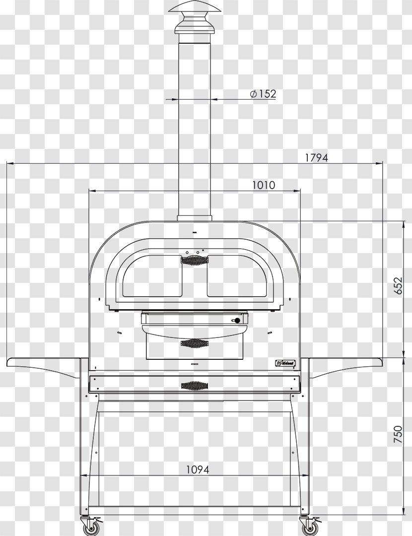 Technical Drawing Diagram Furniture - Woodfired Oven Transparent PNG