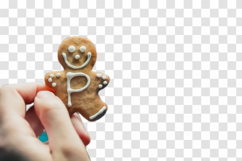 Gingerbread Finger Hand Food - Paint Transparent PNG