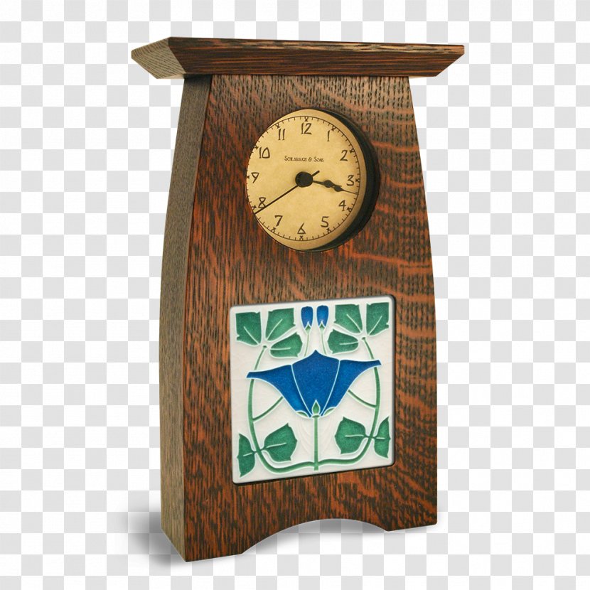 Mission Style Furniture Arts And Crafts Movement Mantel Clock - Tudric Transparent PNG