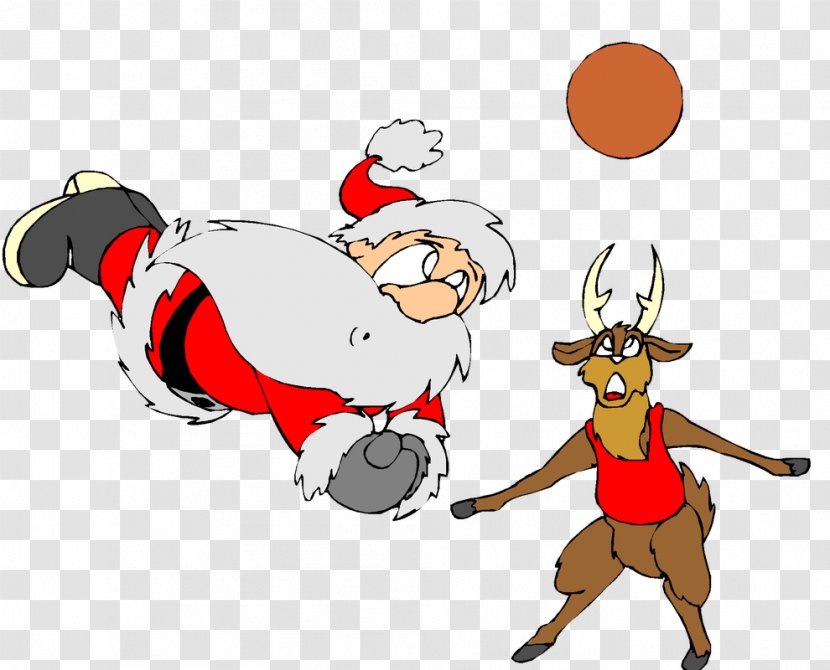 Santa Claus Volleyball Christmas Day Sports Gift - Rudolph - Artsy Transparent PNG