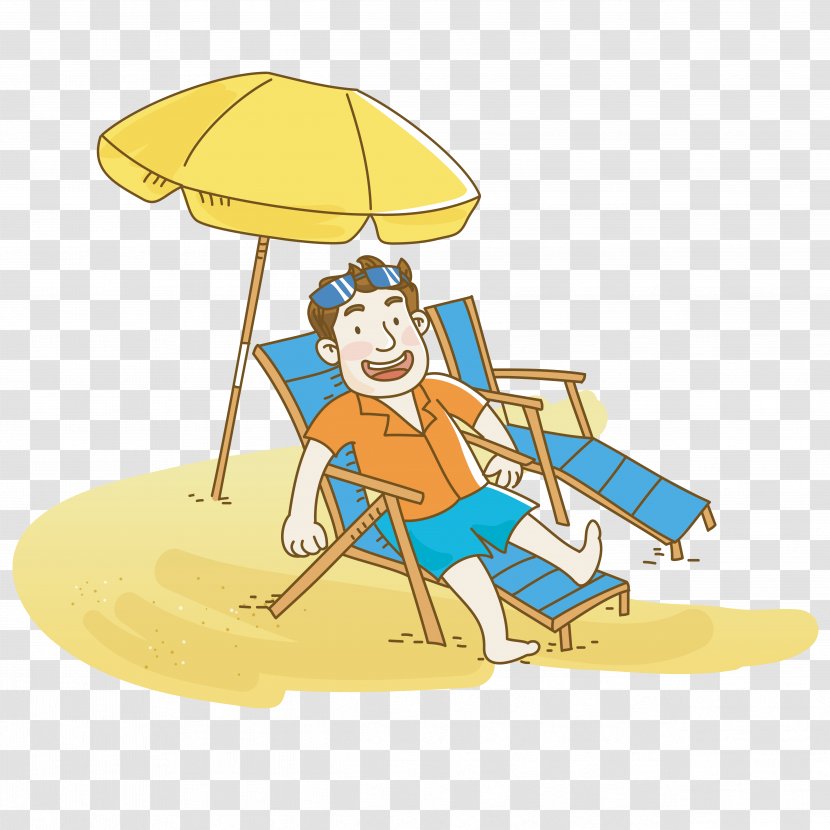 Chair Recliner Chaise Longue - Deckchair - Cartoon Island Tour Transparent PNG