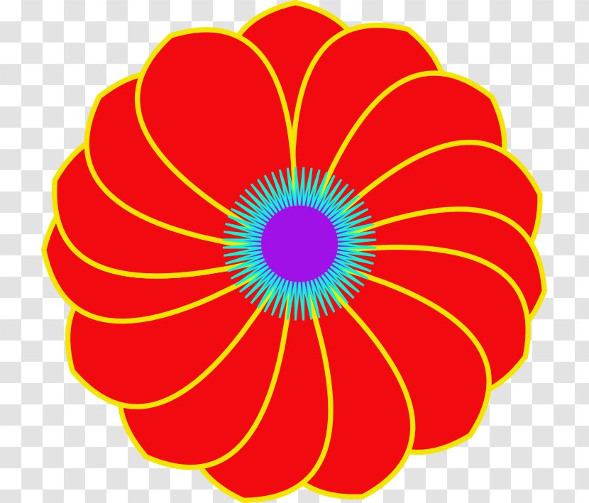 Clip Art Circle Transvaal Daisy Cut Flowers Point - Gerbera Transparent PNG