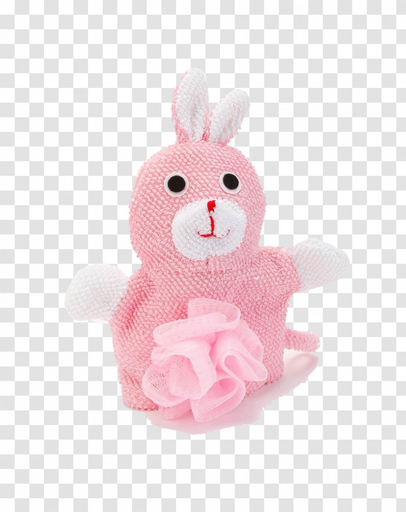 Easter Bunny Plush Rabbit Stuffed Toy Textile - Pink Cute Bath Ball Transparent PNG