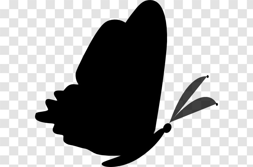 Clip Art Heart Silhouette M-095 - Moths And Butterflies Transparent PNG
