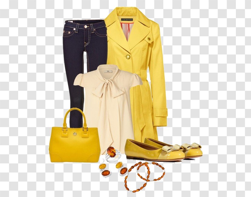 T-shirt Coat Dress - Yellow Autumn And Winter With Fur Transparent PNG