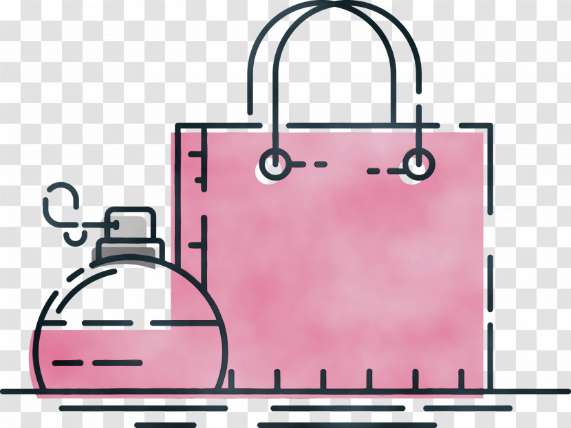 Handbag Pattern Pink M Meter Font Transparent PNG