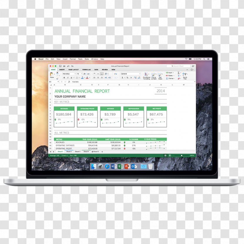 MacBook Microsoft Office 2016 For Mac 2011 - Macbook Transparent PNG