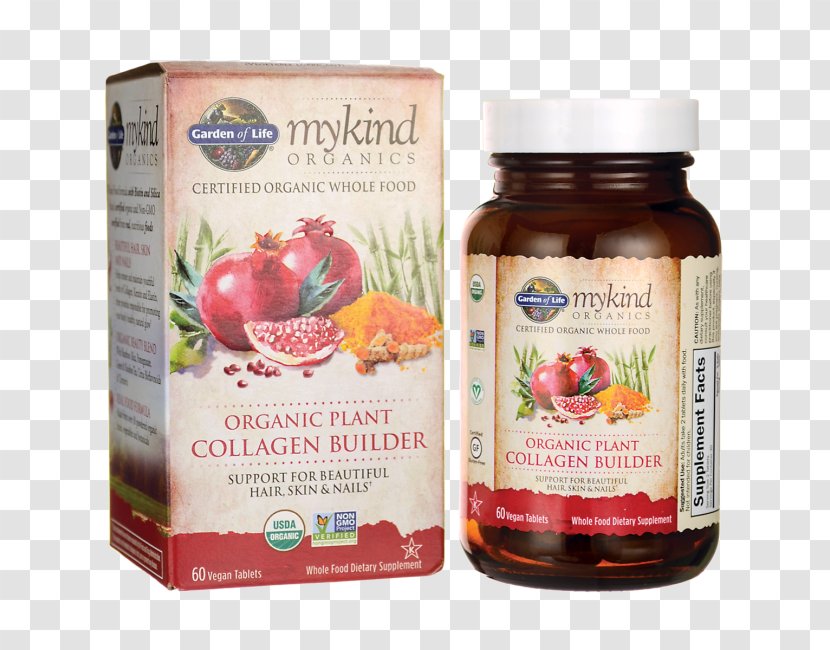 Organic Food Garden Of Life Mykind Organics Plant Collagen Builder Vitamin Veganism - Fruit Transparent PNG