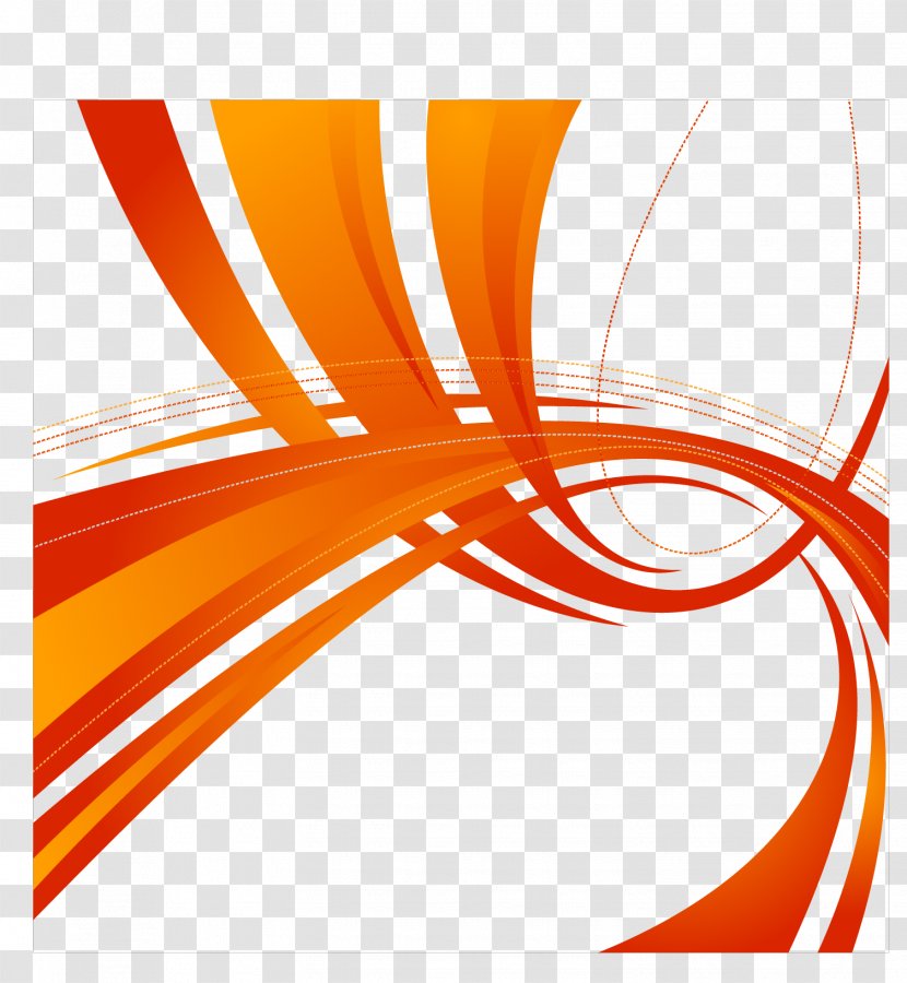 Orange Line Vecteur Computer File - Rectangle - Vector Painted Lines Transparent PNG