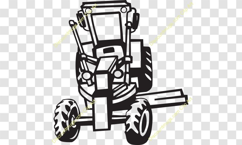 Clip Art Vector Graphics Vehicle Car - Grader - Black And White Transparent PNG