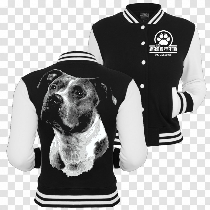 Hoodie Dog Breed T-shirt Jacket Letterman - Snout - American Staffordshire Terrier Transparent PNG