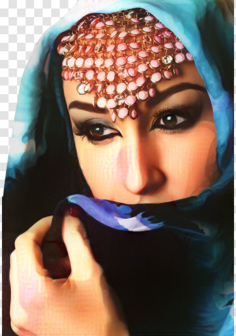 Woman Girl Eyebrow Bandana Arabs - Head - Nose Transparent PNG