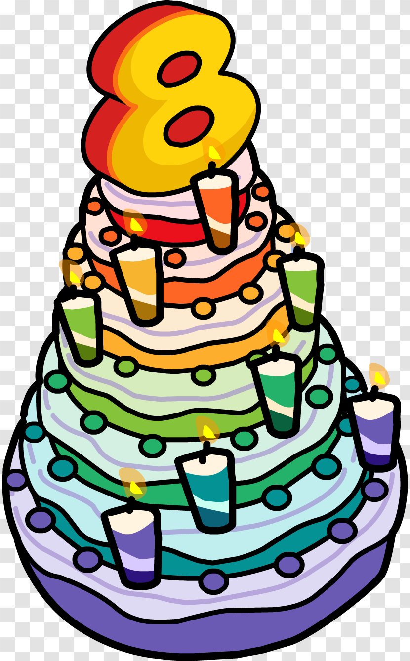 Club Penguin Birthday Cake Wedding Cupcake Anniversary - Happy Romantic Transparent PNG