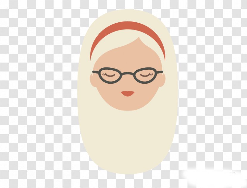 Cheek Glasses Nose Eyebrow Forehead - Women Transparent PNG