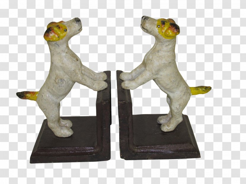 Bookend Cast Iron Figurine Terrier Transparent PNG