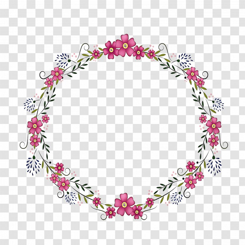 Flower Wreath Frame - Jewelry Making - Necklace Transparent PNG