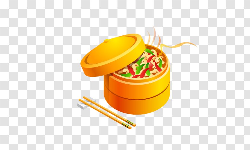 Chinese Cuisine Asian Thai Fried Rice Take-out - Takeout - Vector Steamer Transparent PNG
