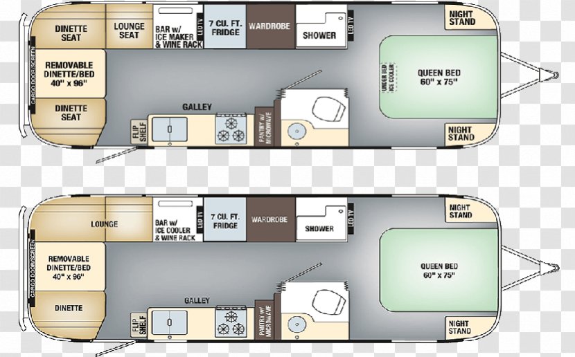 Floor Plan Airstream Caravan Motorhome Campervans - Map - Air Transparent PNG