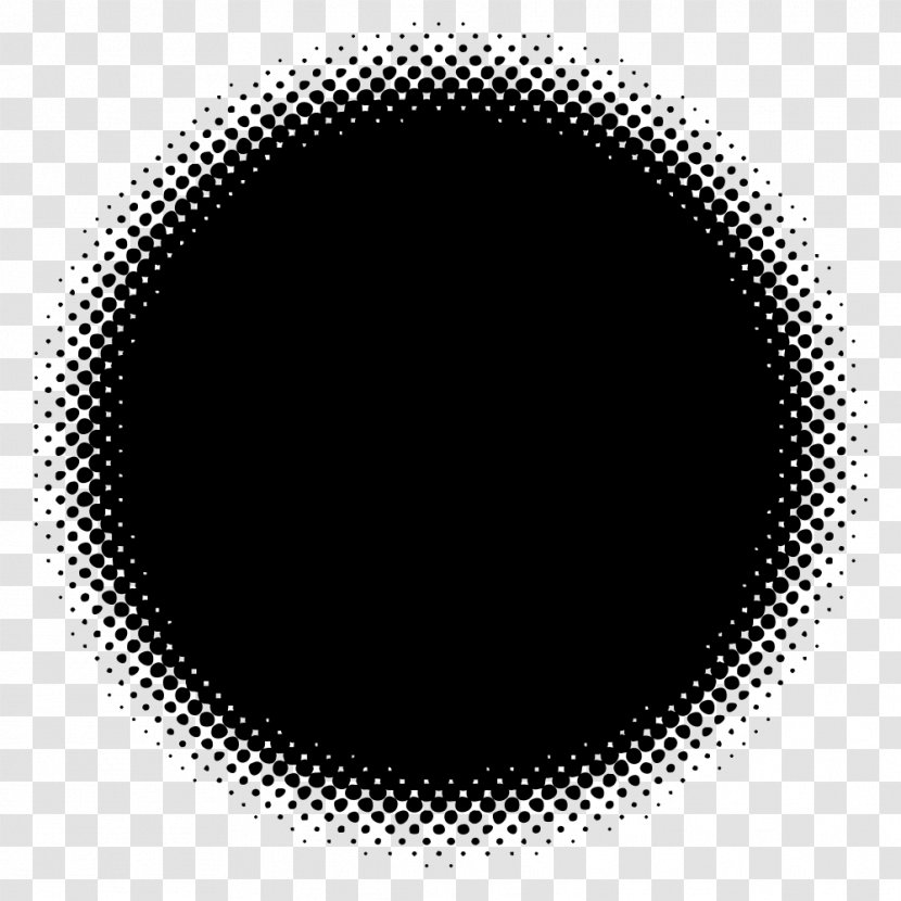 Halftone Stock Photography - Black And White - Circle Transparent PNG