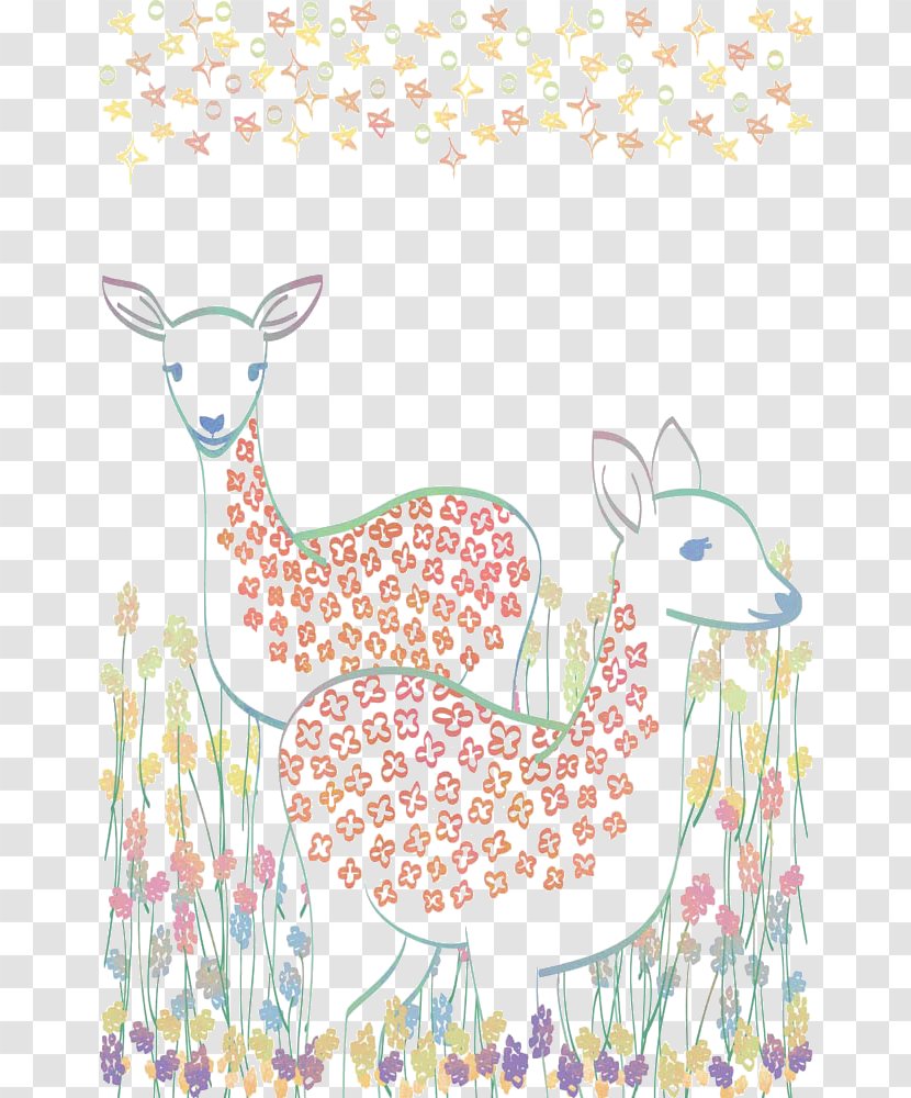 Watercolor Painting Cartoon Illustration - Animation - Hand-painted Deer Transparent PNG