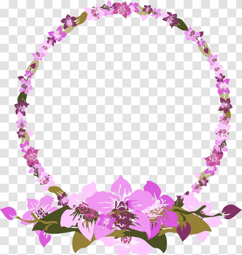 Purple Fresh Wreath - Flower Arranging Transparent PNG