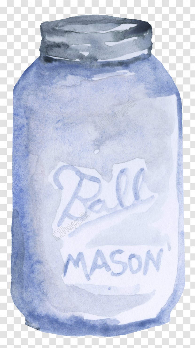 Mason Jar Water Bottles Image Vector Graphics - Bottle - Babys Breath Transparent Background Transparent PNG