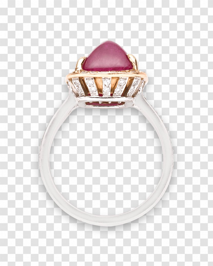 Jewellery Gemstone Ring Ruby Cabochon - Silver - Cobochon Jewelry Transparent PNG