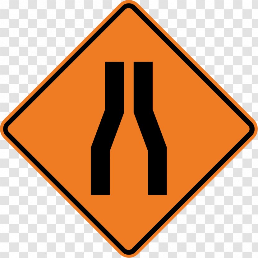 Merge Traffic Sign Lane Road - Area Transparent PNG
