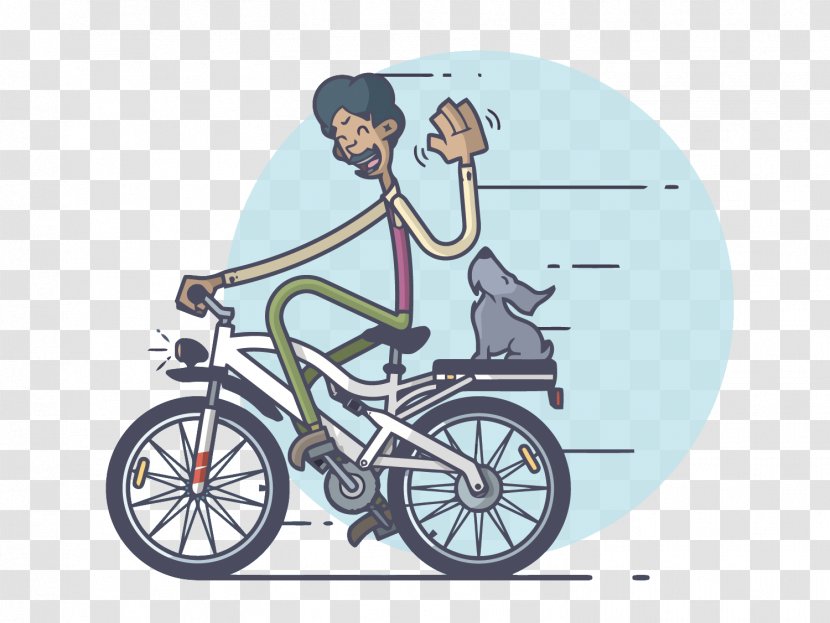 Bicycle Wheel Cycling - Part - Vector Of People Riding A Bike Transparent PNG