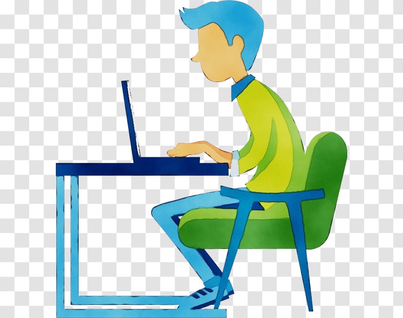 Pencil - Sitting - Chair Writing Desk Transparent PNG