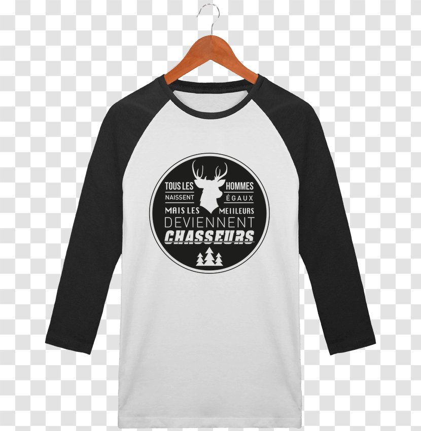 T-shirt Sleeve Hoodie Bathrobe - Longsleeved Tshirt - Black And White Baseball Transparent PNG